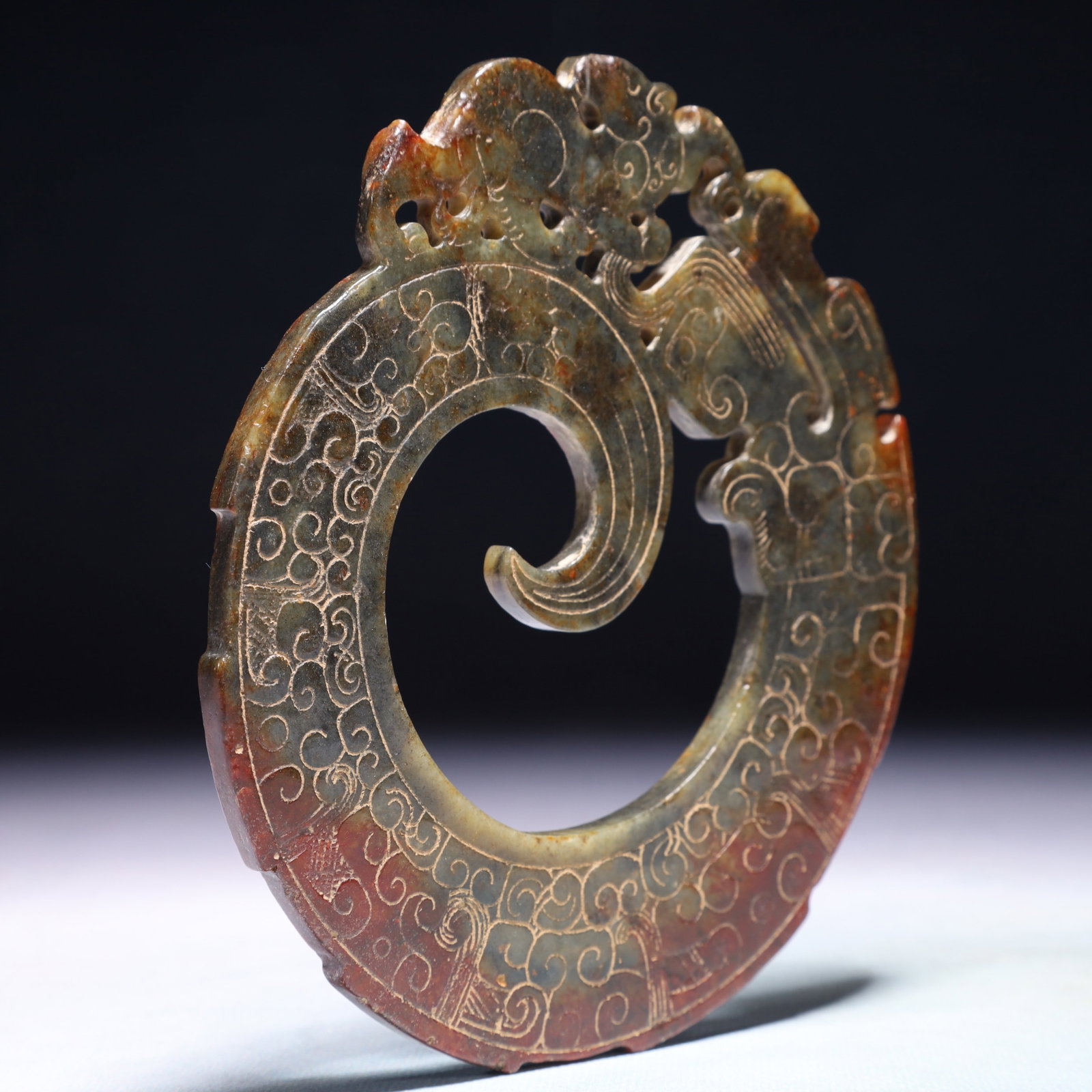 An Exquisite White Jade Auspicious Cloud Pattern Pendant - 5