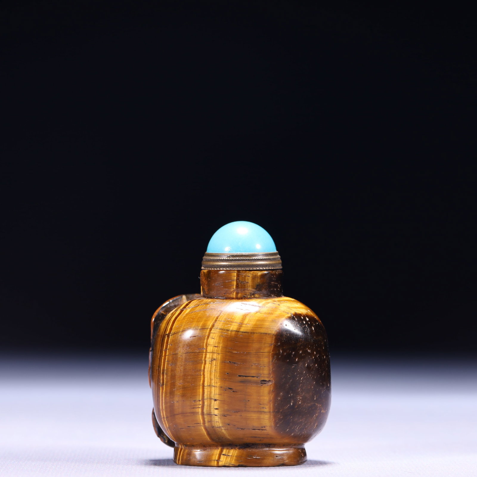 An Exquisite Agate Golden Toad Pattern Snuff Bottle - 6