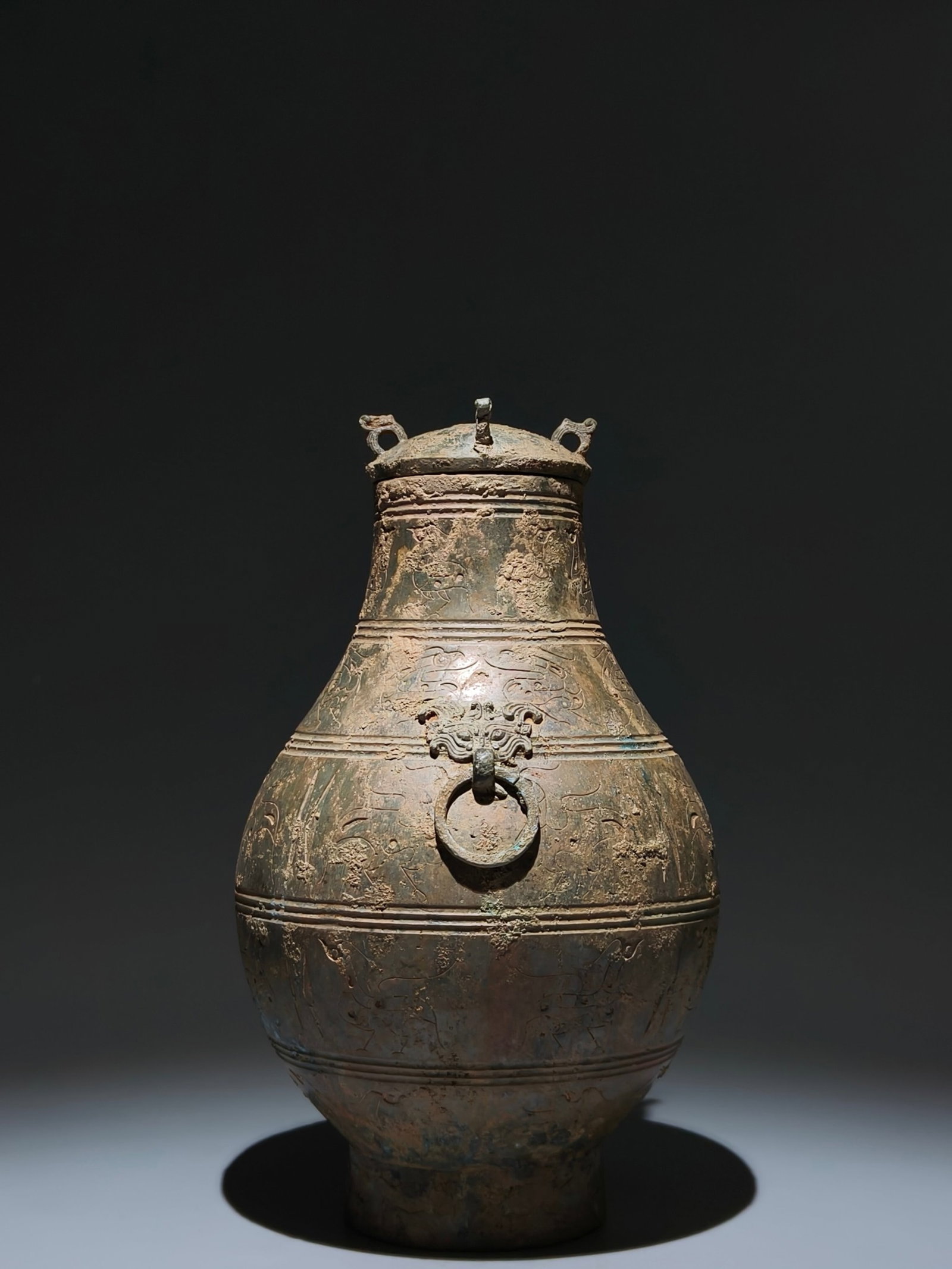 An Archaic Bronze Bird Pattern Pot - 3