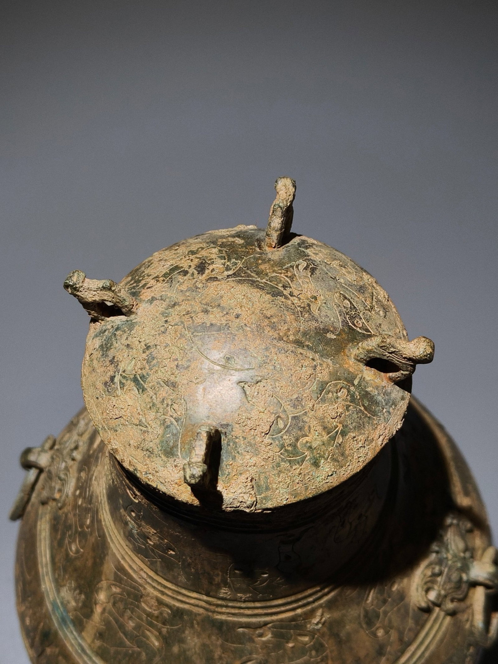 An Archaic Bronze Bird Pattern Pot - 7