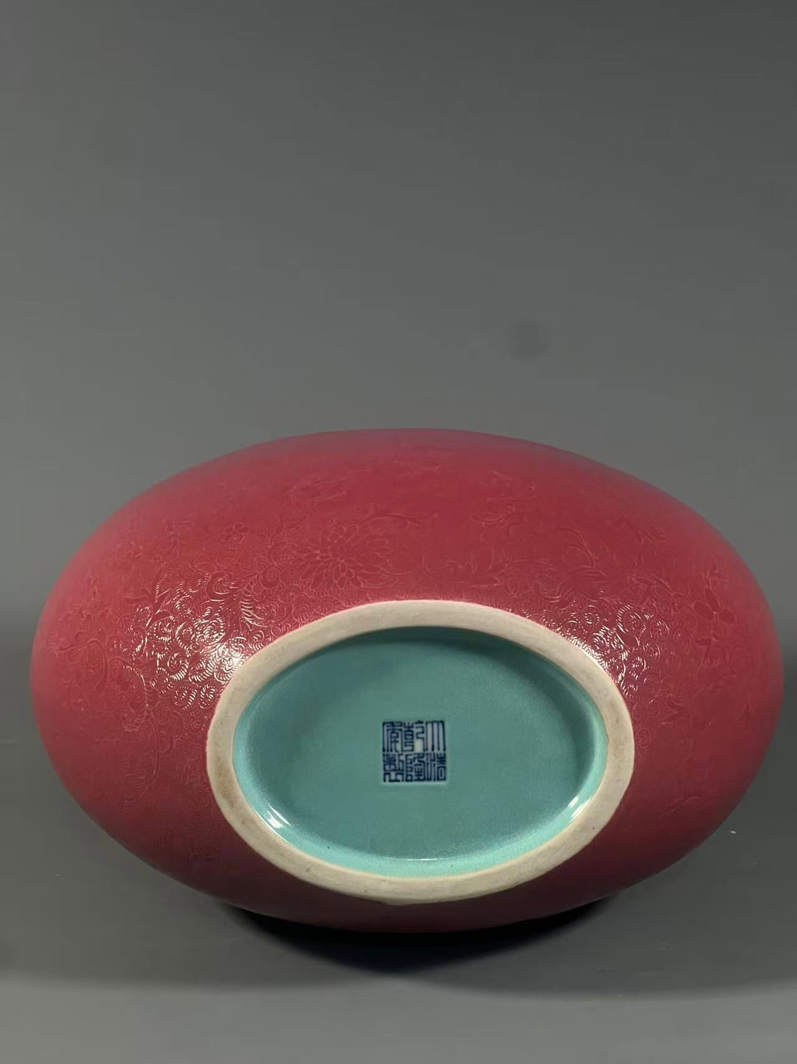 A Rare Ruby Red-Glazed Lotus Pattern Double-Ears Vase - 9