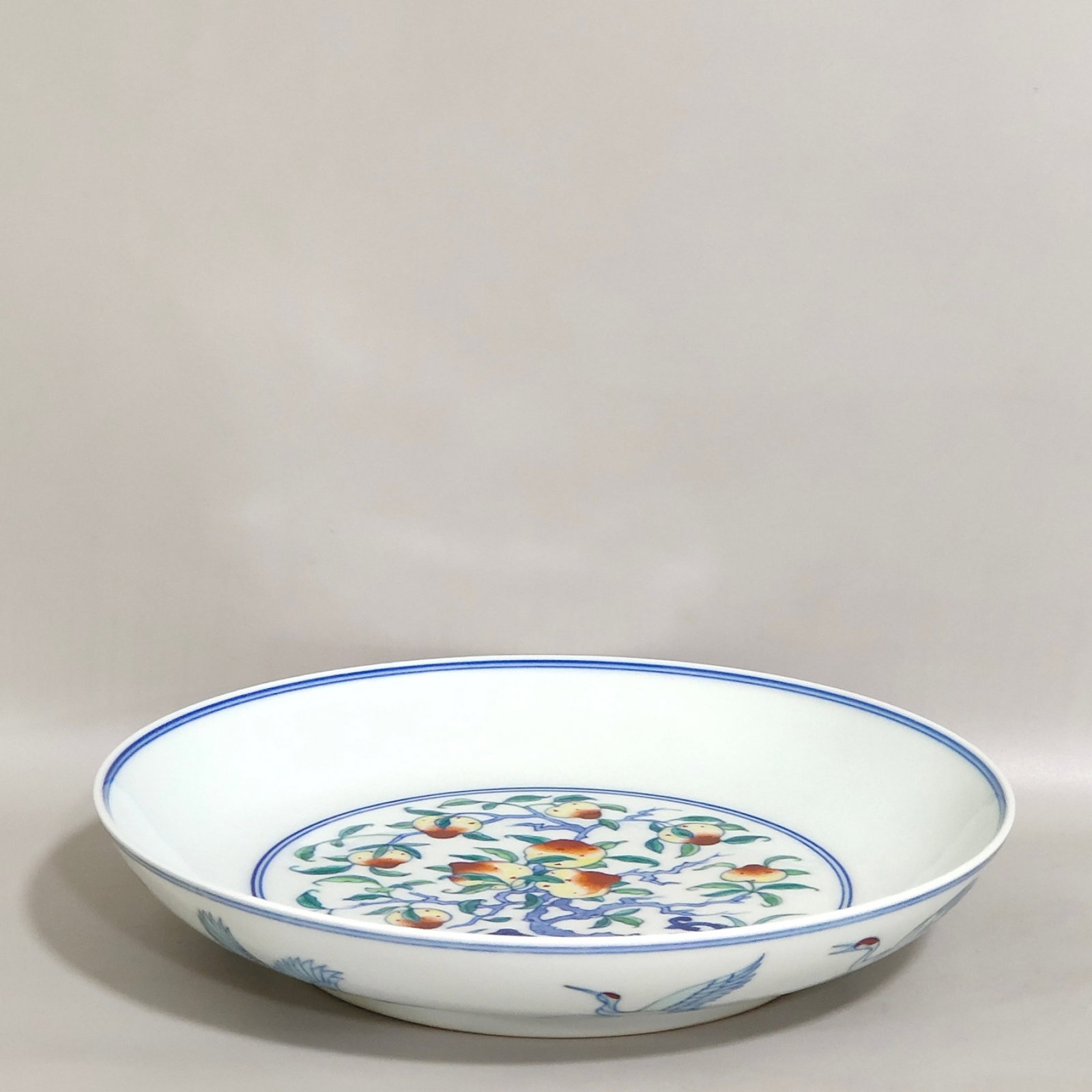 An Exquisite Doucai Crane Pattern Plate - 2