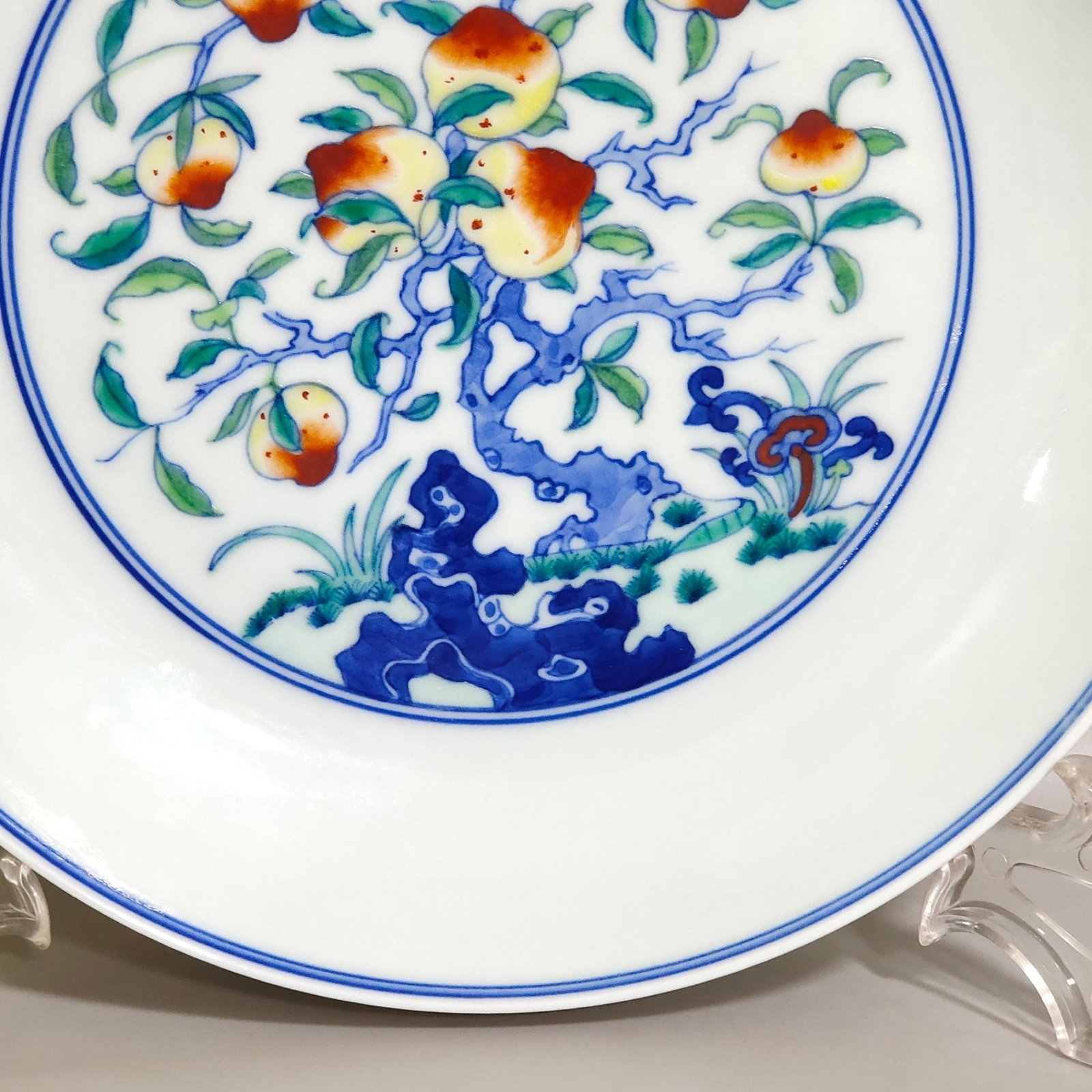 An Exquisite Doucai Crane Pattern Plate - 6