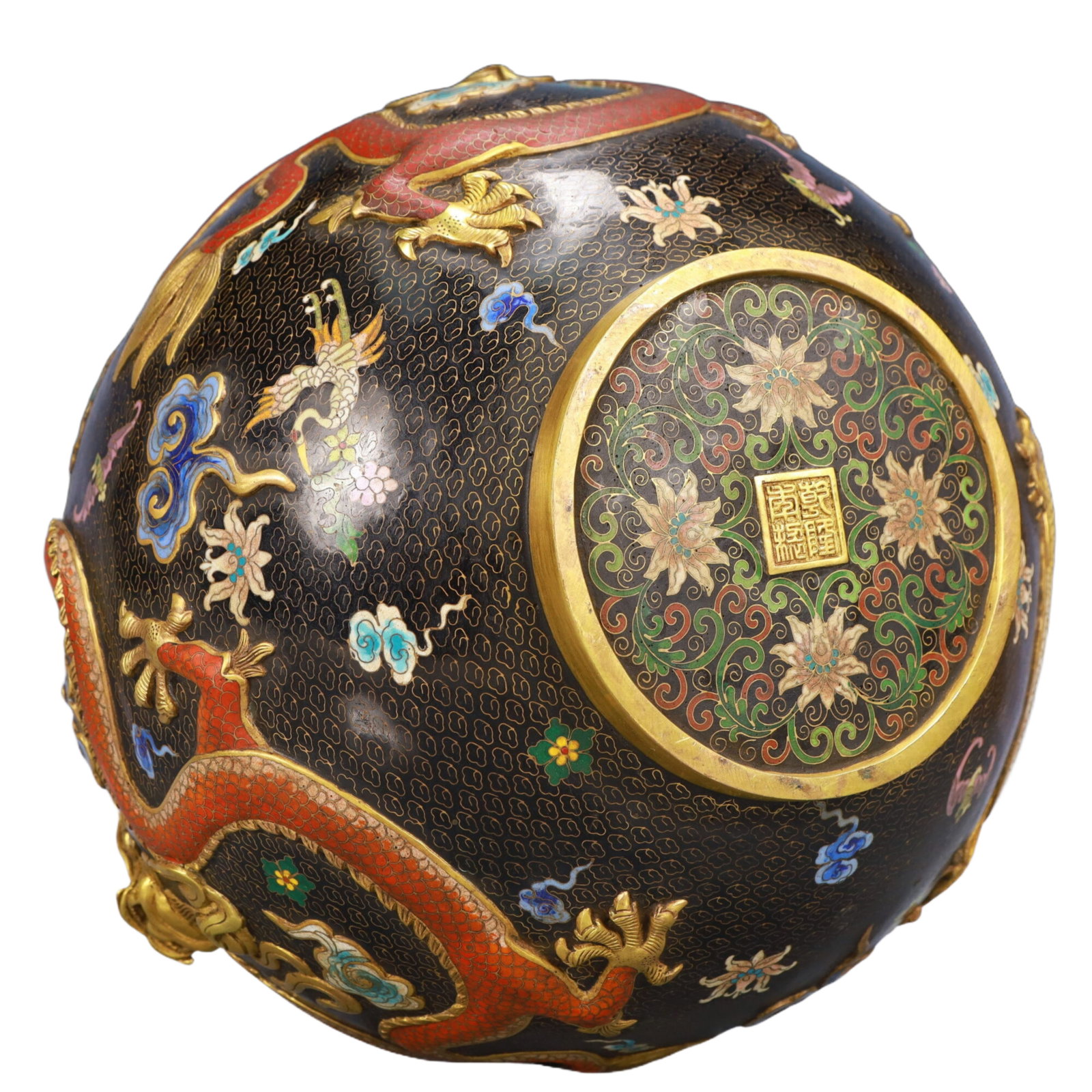 A Rare Cloisonne Dragon Pattern Vase - 7