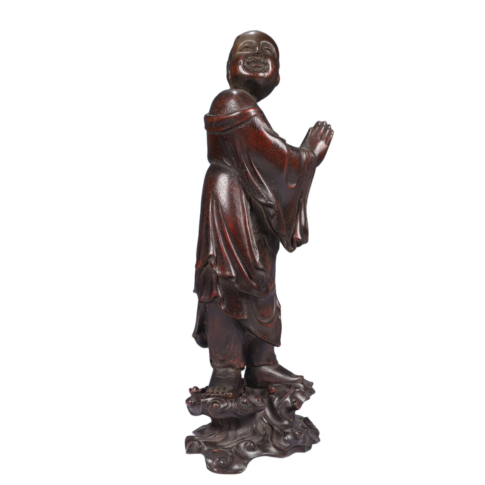An Exquisite Redwood Figure Ornament: An Exquisite Redwood Figure Ornament,Qing Dynasty, China,Size:5.1inx3.9inx10.2in,Weight:550g 沉香木人物摆件,中国清代