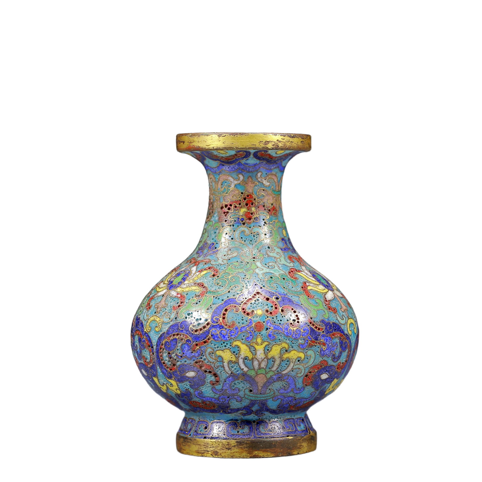An Exquisite Cloisonne Flower Pattern Vase - 3