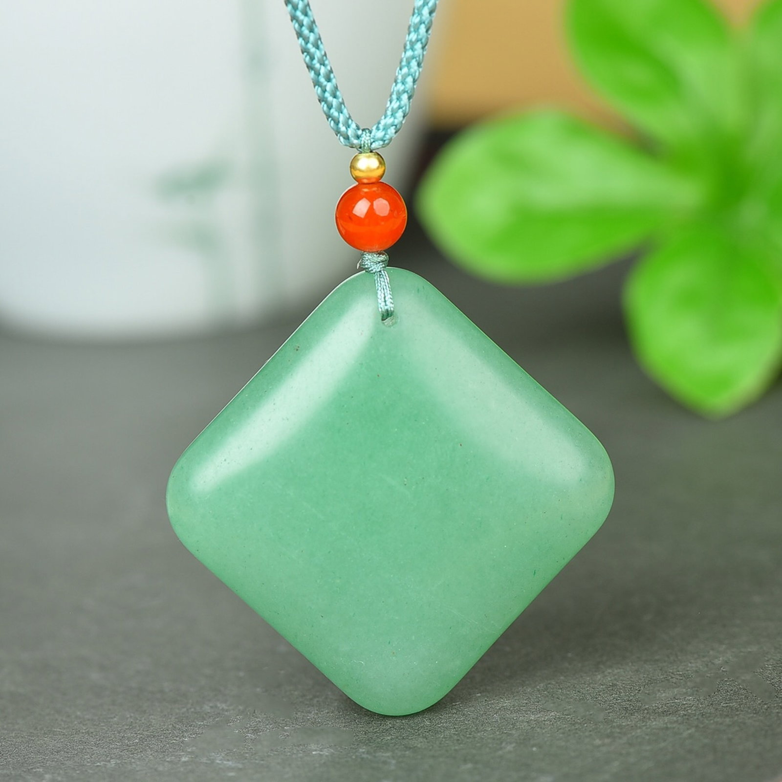 An Exquisite Greenish Jade Pendant: An Exquisite Greenish Jade Pendant,Size:37mmx37mm 青玉挂件