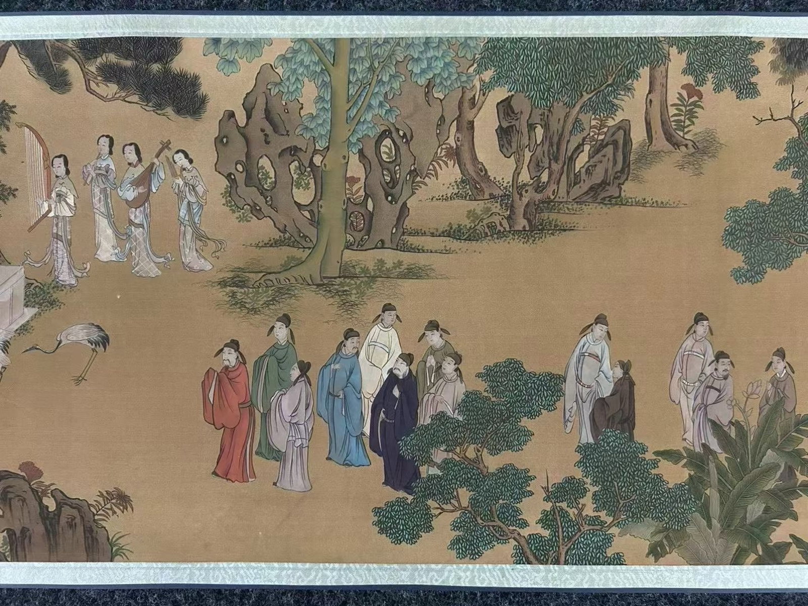 A ChineseInk-on-SilkHandscroll,CraneLongevityTheme - 7