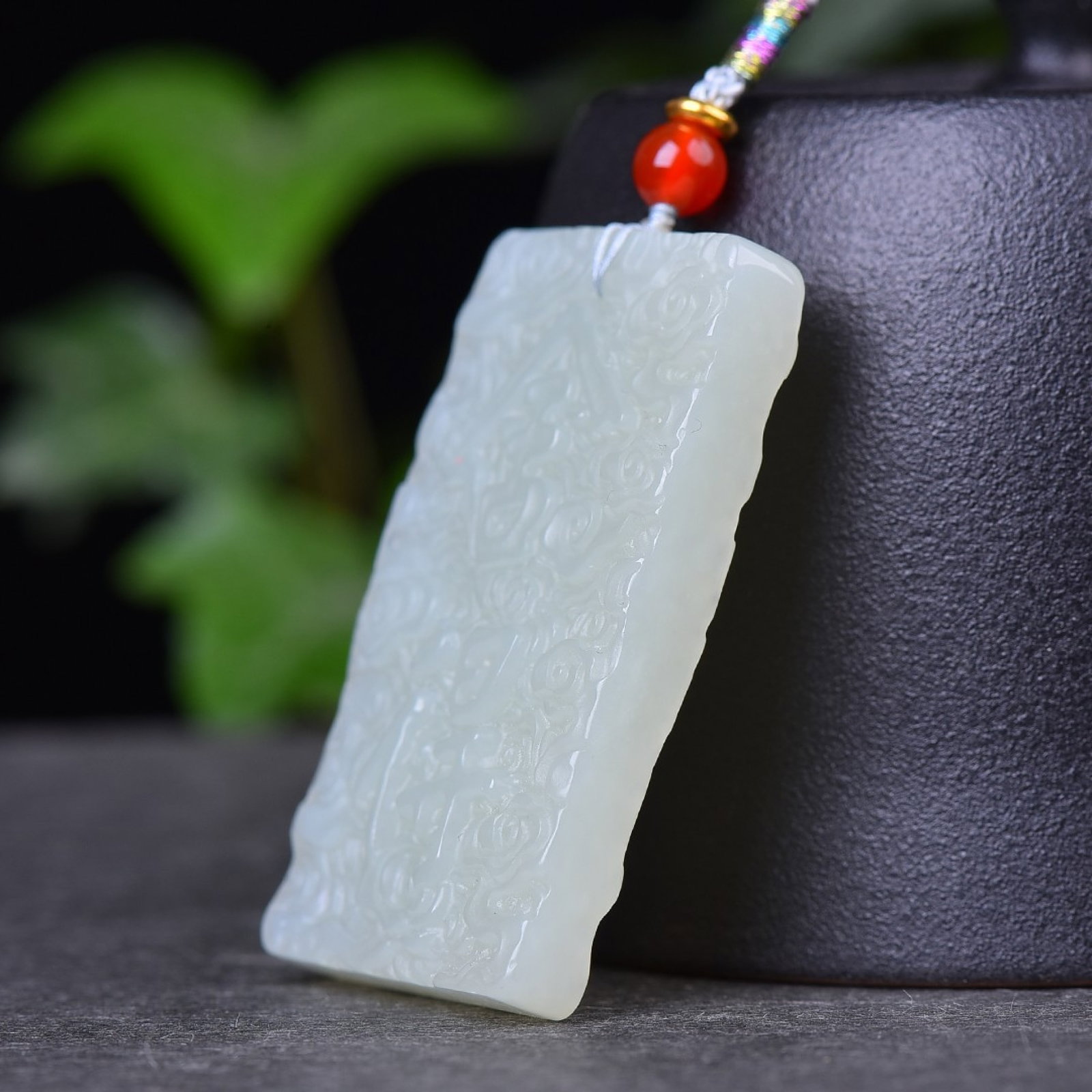 An Exquisite White Jade Auspicious Cloud Pattern Pendant - 4