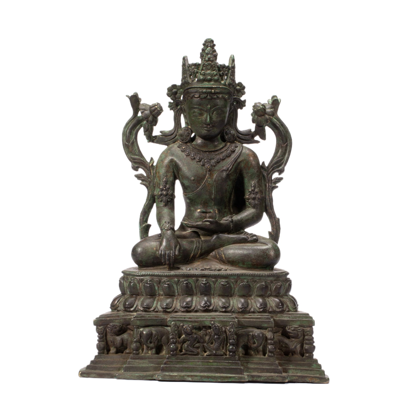 An Exquisite Alloy Bronze Statue Of Buddha Shakyamuni Attaining Enlightenment: An Exquisite Alloy Bronze Statue Of Buddha Shakyamuni Attaining Enlightenment,China,Qing