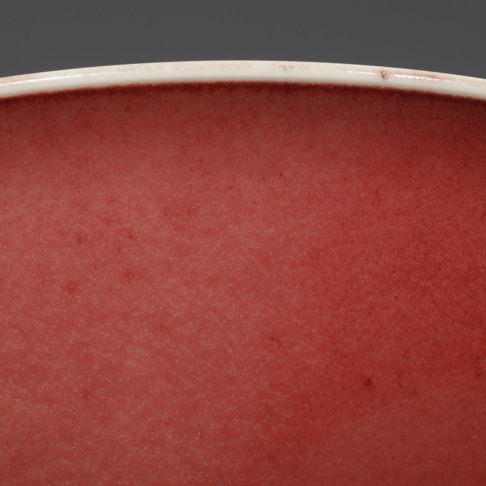 An Exquisite Ruby Red Glaze Stem Cup - 7