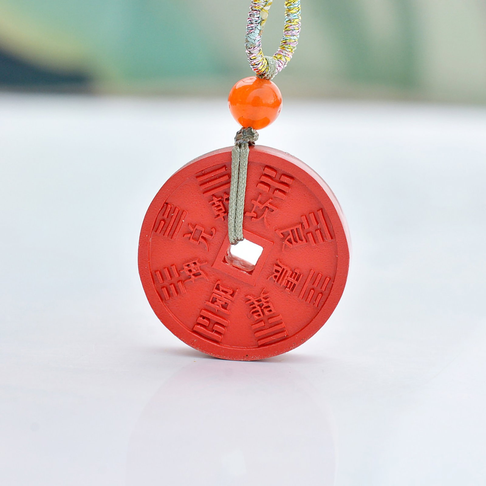 An Exquisite Cinnabar Trigram Pattern Pendant - 3