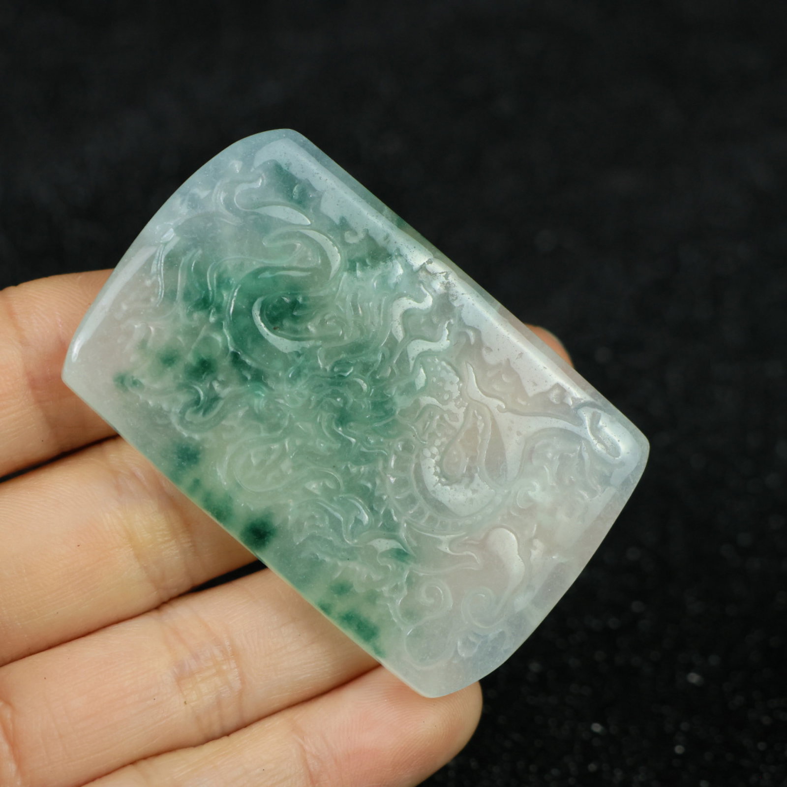 An Exquisite Jadeite Dragon Pattern Pendant - 8