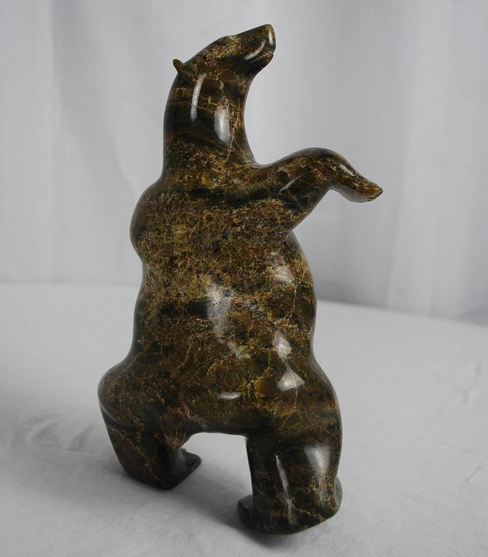 Inuit Soapstone Carving of Dancing Bear (1 of 5)