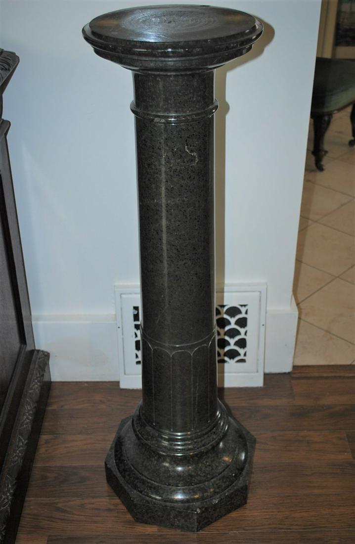 Large Antique Dark Marble Column (1 of 6)