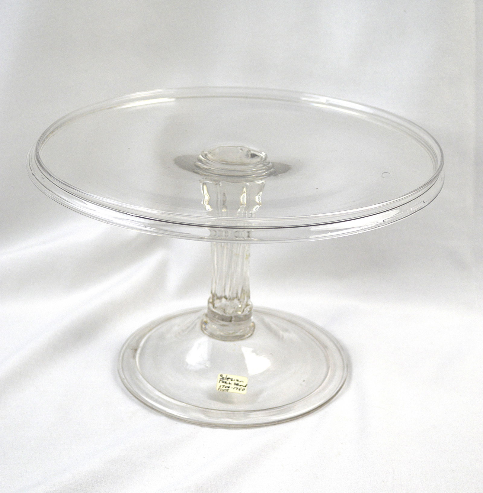 Antique Georgian Era Glass Cake Stand: Early Georgian Era Glass Cake Stand