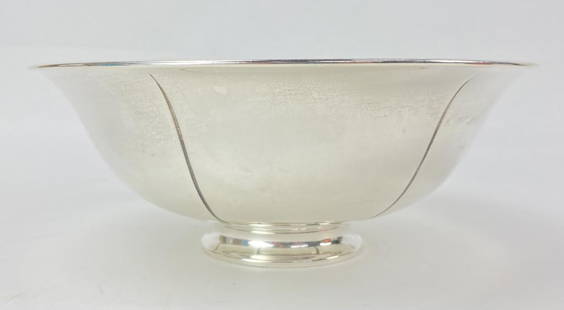 Erik Magnussen Gorham Sterling Silver Bowl: 9" Diameter x 3 1/4" Tall. Weight 13.2ozt. Please see photos for details.