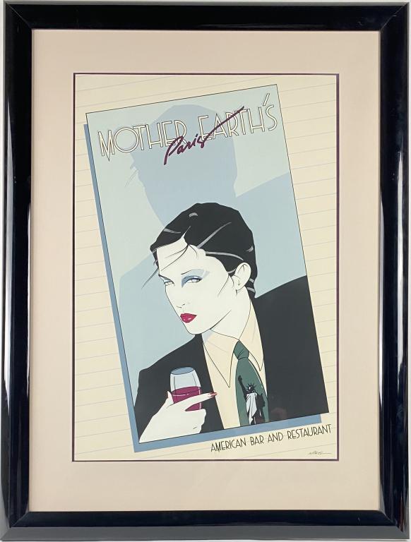 Patrick Nagel Mother Earth's Paris Screenprint (1 of 2)