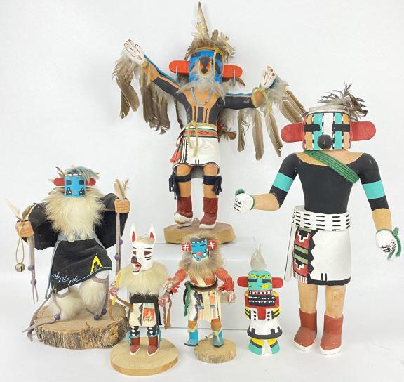 (6) Assorted Native American Kachina Dolls (1 of 6)