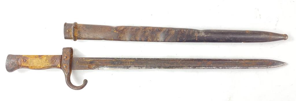 Antique Bayonet: Total length: 20" Please see photos for details & condition.