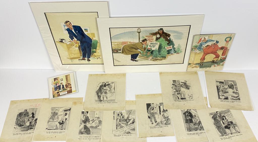 13 Original William Cutler Comics - (3) Watercolor (1 of 8)