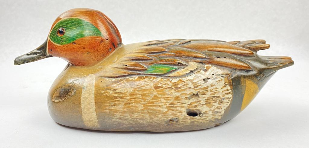 Vintage Tom Taber Wooden Decoy 11" (1 of 5)