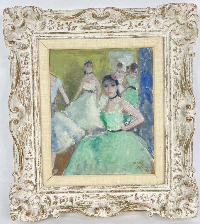 Francois Gall (French, 1912-1987) Oil Painting: On Canvas Frame: 17"x15" Canvas: 11"x9"