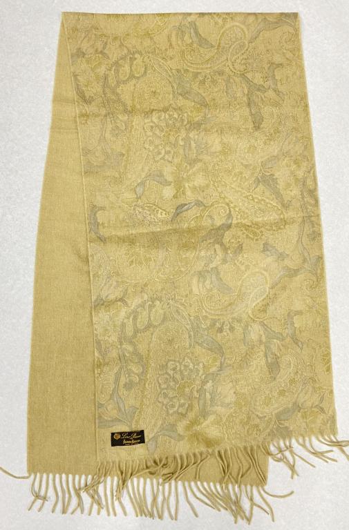 Loro Piana Italian Cashmere Floral Pattern Scarf (1 of 4)