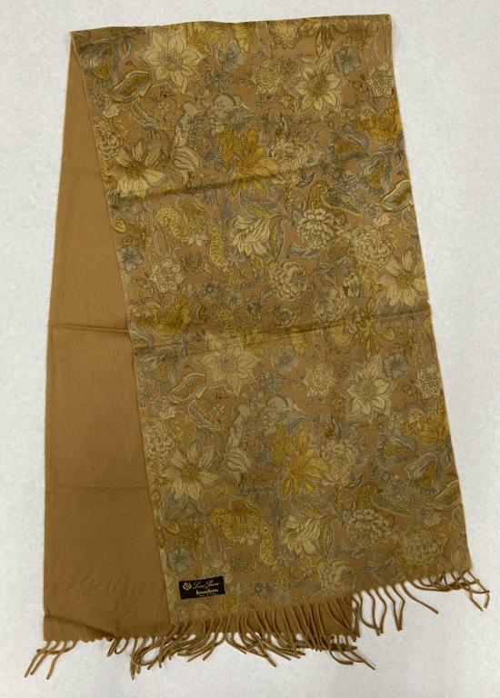 Loro Piana Italian Cashmere Floral Pattern Scarf (1 of 4)