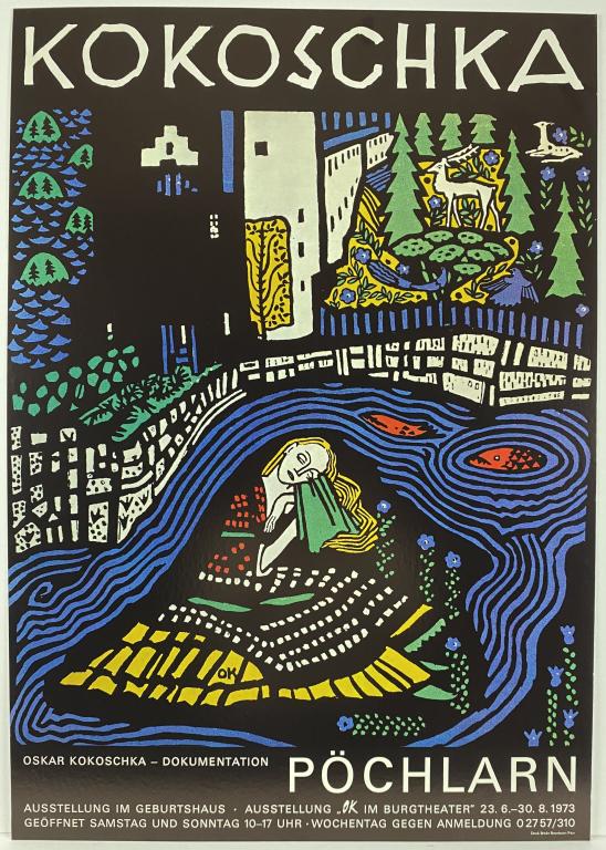 Oskar Kokoschka Exhibition Poster 1973 Pöchlarn (1 of 1)