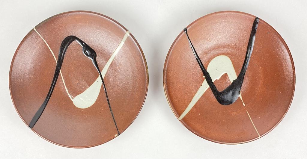 (2) Randy Johnston Plates 10.5" D (1 of 5)