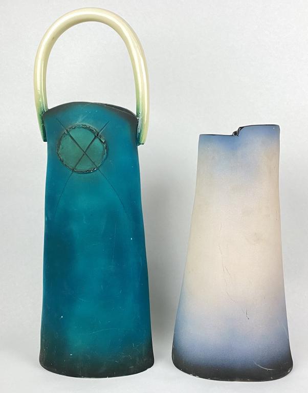 (2) Gail Kendall Tall Ceramic Vases (1 of 4)