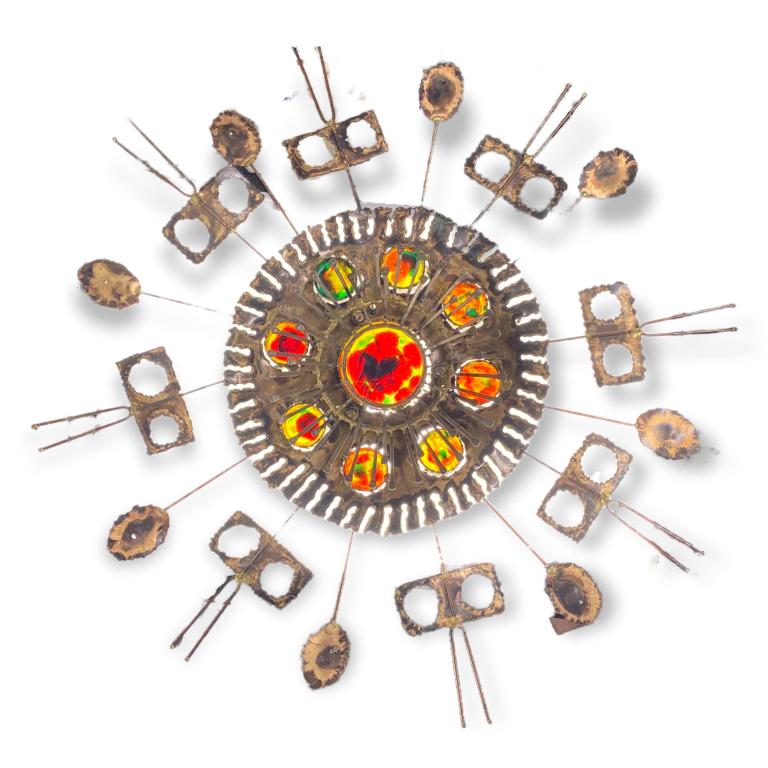 1967 Curtis Jere Sculpture w/ Resin Stained Glass (1 of 5)