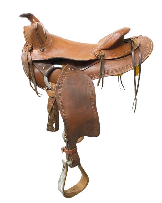 14" Big Horn Leather Horse Saddle (1 of 6)