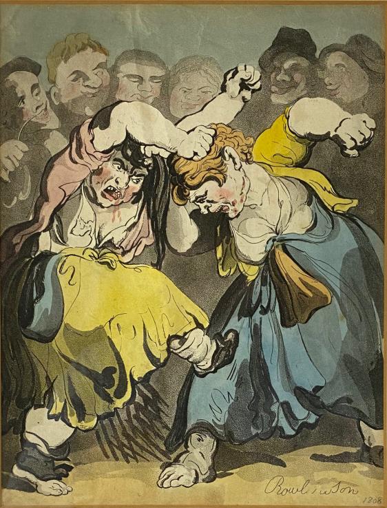 Thomas Rowlandson Hand Colored Etching (1 of 3)