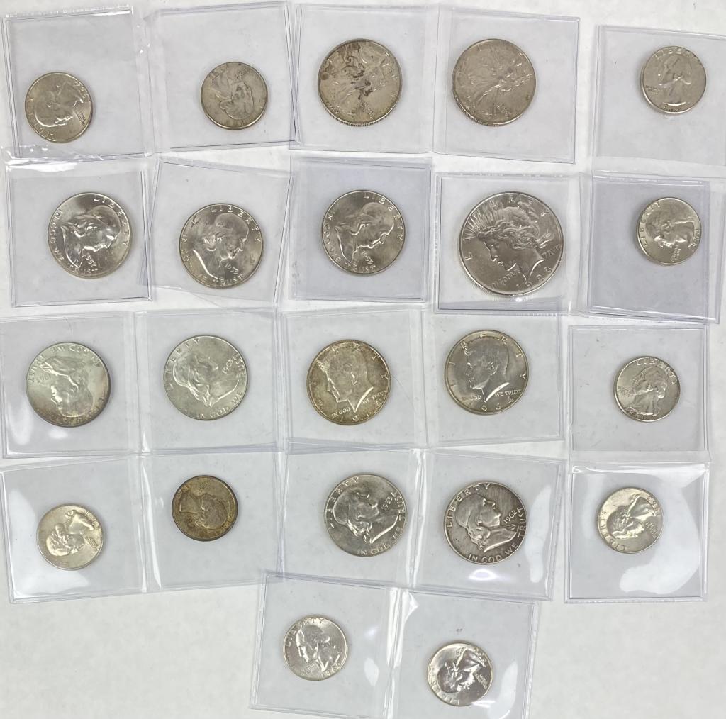 Assorted Higher Grade Raw US 90% Silver Coinage (1 of 6)