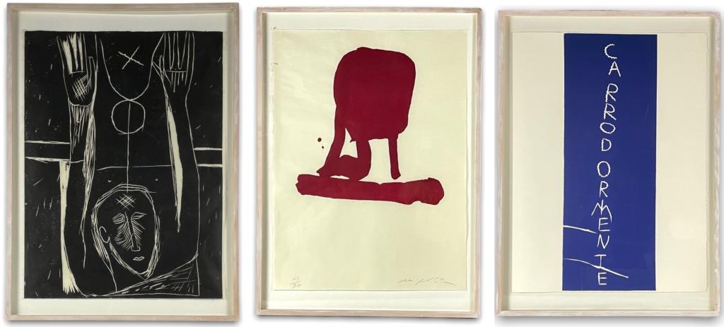 (3) Mimmo Paladino Woodcut & Lithograph Diptych (1 of 12)