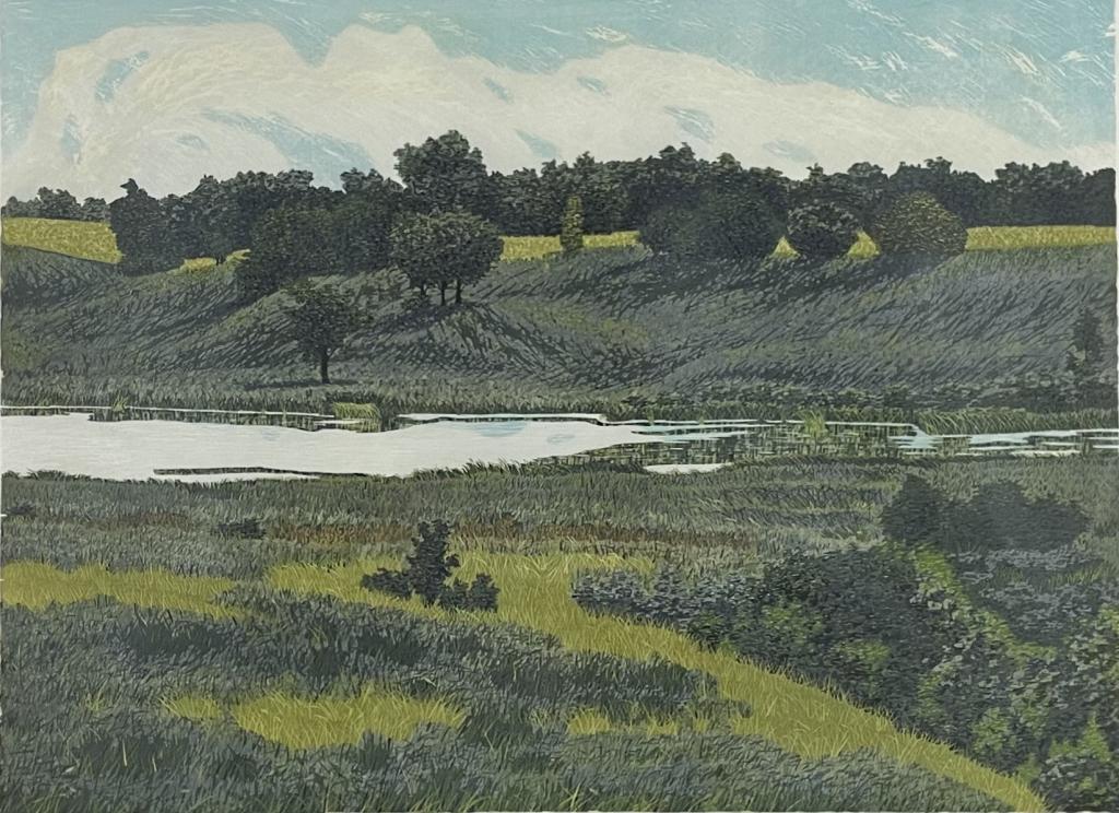 Gordon Mortensen Woodcut "Meadowland" (1 of 4)