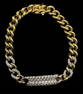 14K Yellow Gold Cuban Link Diamond 7" Bracelet