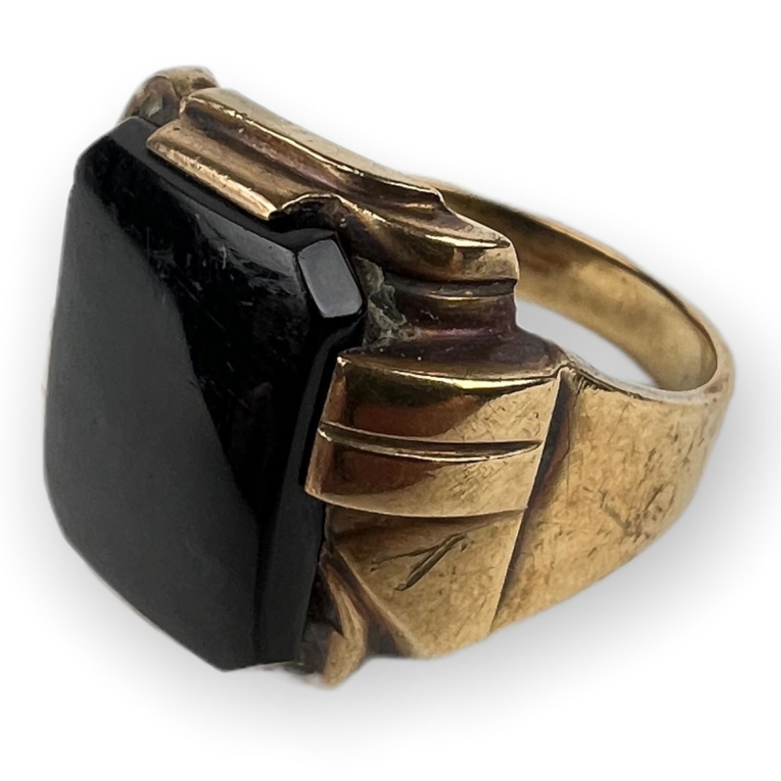Men's 10K Gold & Onyx Ring (1 of 5)