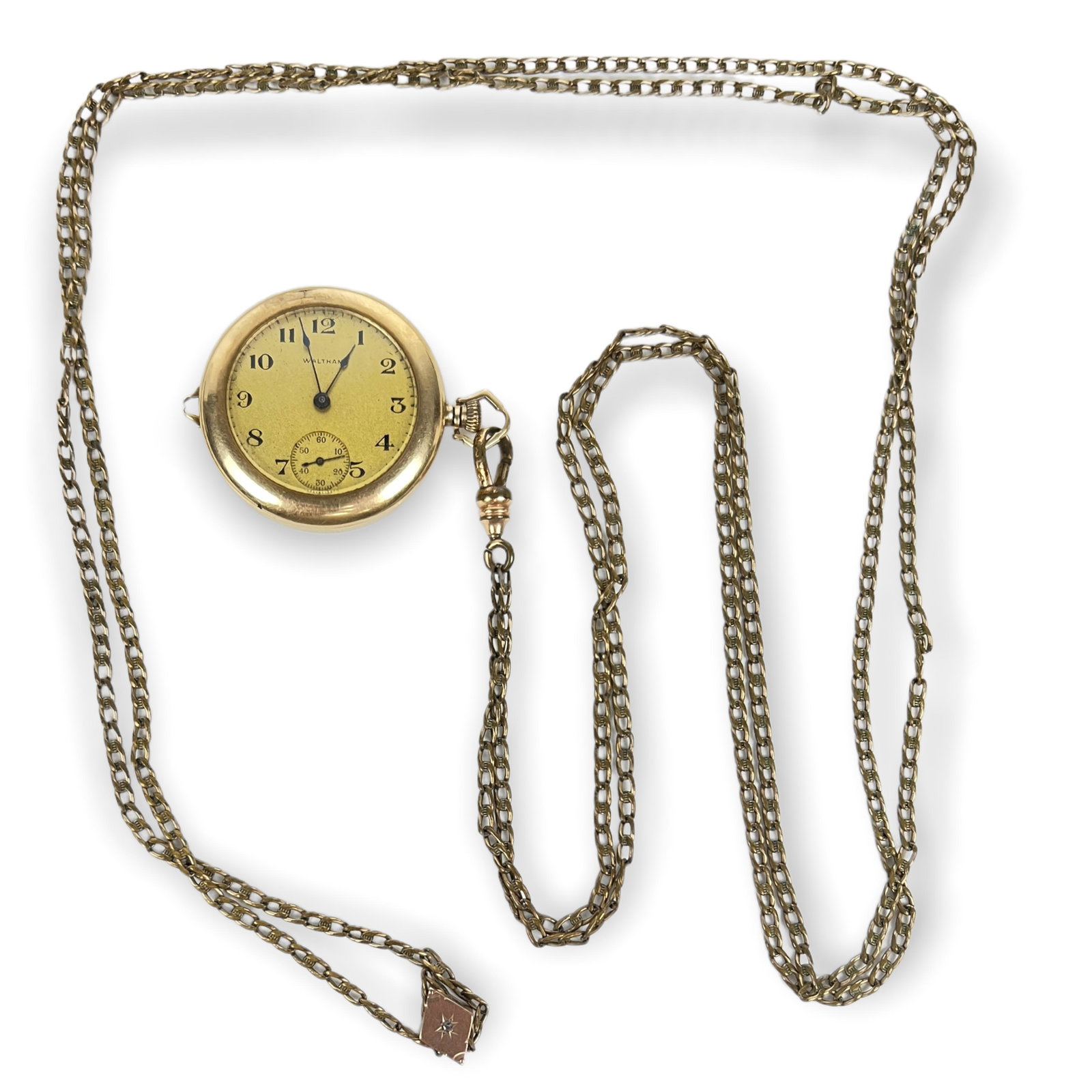 14K Gold 30.7mm Vintage Waltham Pocket Watch (1 of 5)