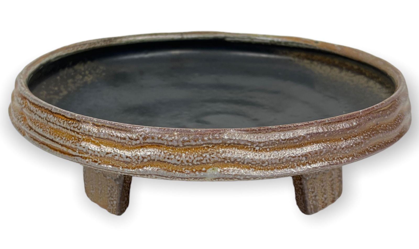 Jeff Oestreich Pottery Footed Bowl Signed (1 of 5)