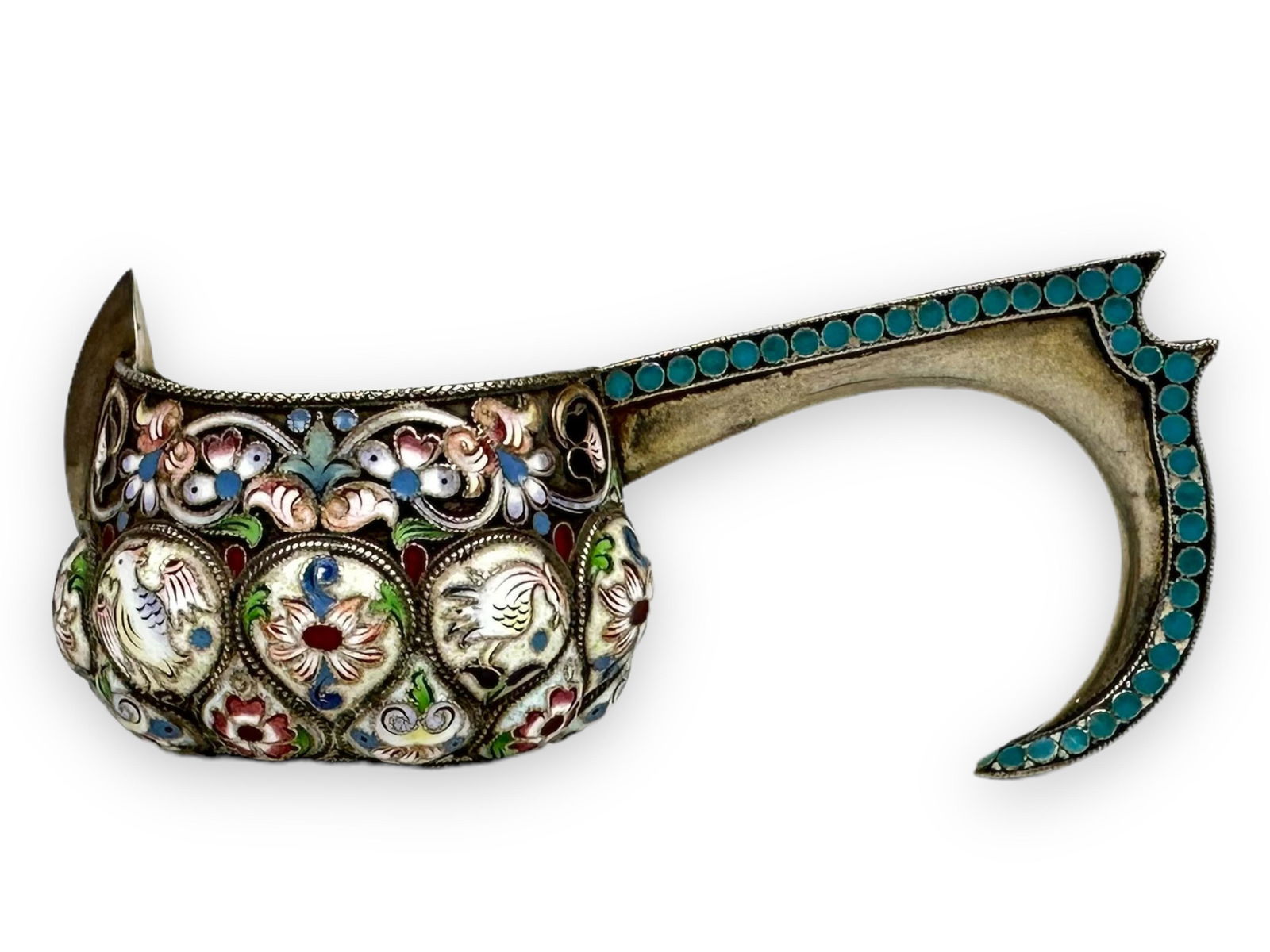 Russian Silver Enamel Kovsh (1 of 7)