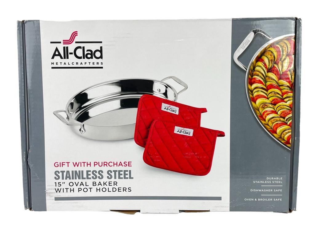 NIB Stainless Steel All-Clad 15" Oval Baker (1 of 2)