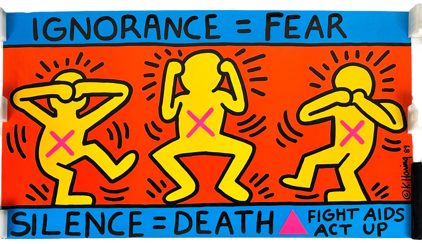 Keith Haring ''Fight Aids Act Up'' 1989 Poster (1 of 5)