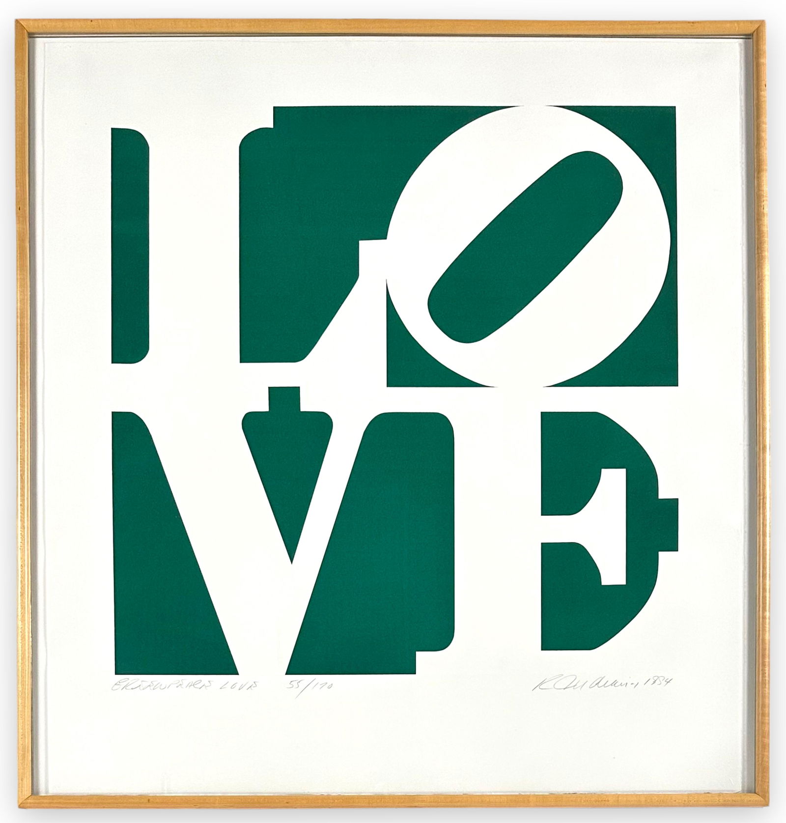 Robert Indiana "Greenpeace Love" Screenprint 1994 (1 of 5)