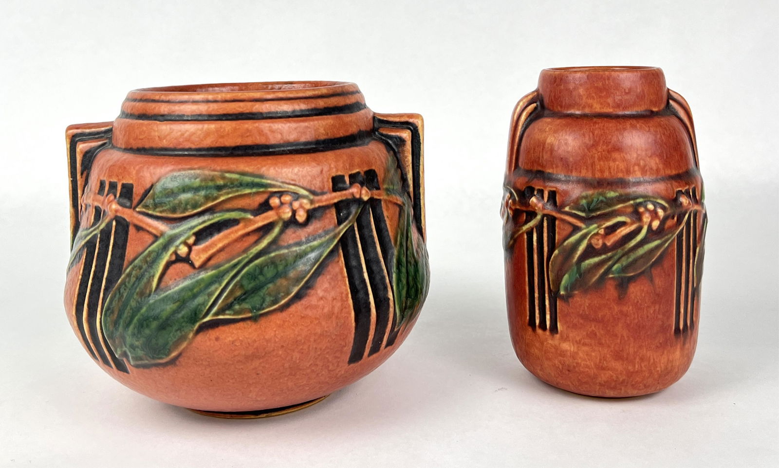 (2) Roseville Laurel Pottery Vessels (1 of 5)
