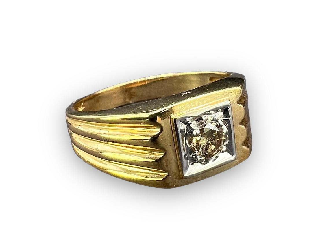 Men's 10K Gold & Diamond Ring (1 of 6)