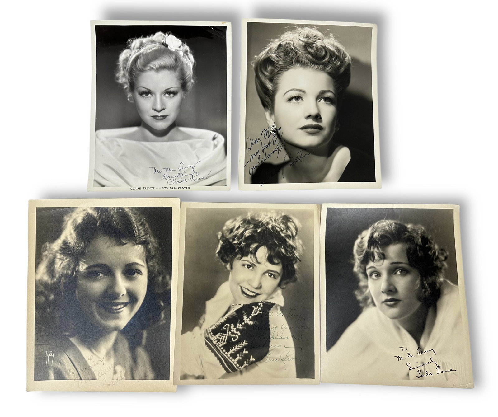 (5) Vintage Hollywood Actress Autographed Photos (1 of 3)