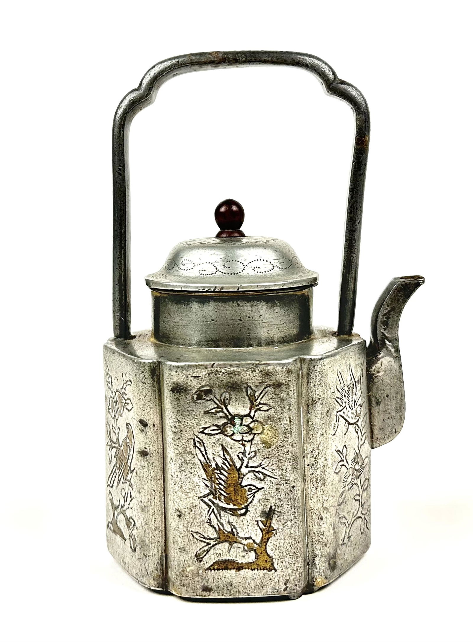 Antique Chinese Pewter Teapot (1 of 5)